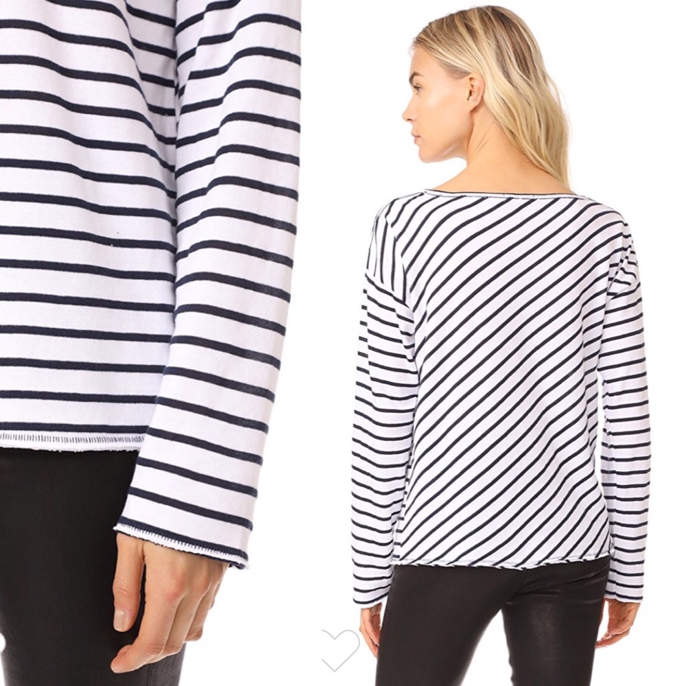 🆕 rag & bone Dakota striped long sleeve tee - Picture 2 of 8